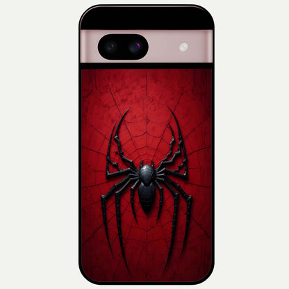  Superhero Web Emblem Glass Case For Google Pixel 8 back cover – full design glossy printed glass finish