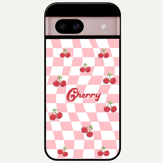  Sweet Cherry Vibes Glass Case For Google Pixel 8 back cover – full design glossy printed glass finish