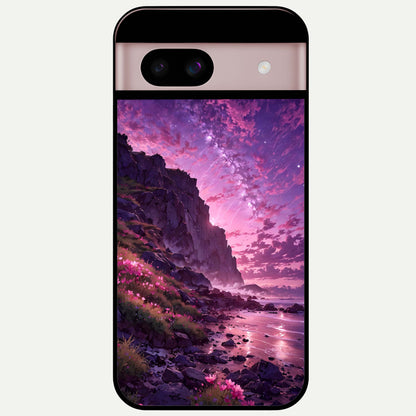 Twilight Blossom Coast Glass Case For Google Pixel 8 back cover – full design glossy printed glass finish
