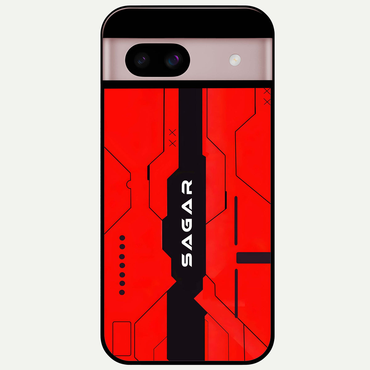  Voltage Rise CYBERPUNK Custom Name Glass Case For Google Pixel 8 back cover – personalized glossy printed glass finish