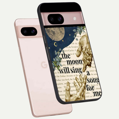  Aesthetic Divine phone case For Google Pixel 8 showing premium glass back cover with detailed artwork
