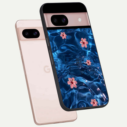  Bloom Thread Art phone case For Google Pixel 8 showing premium glass back cover with detailed artwork