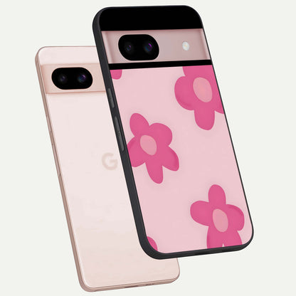  Candy Bloom Dreams phone case For Google Pixel 8 showing premium glass back cover with detailed artwork