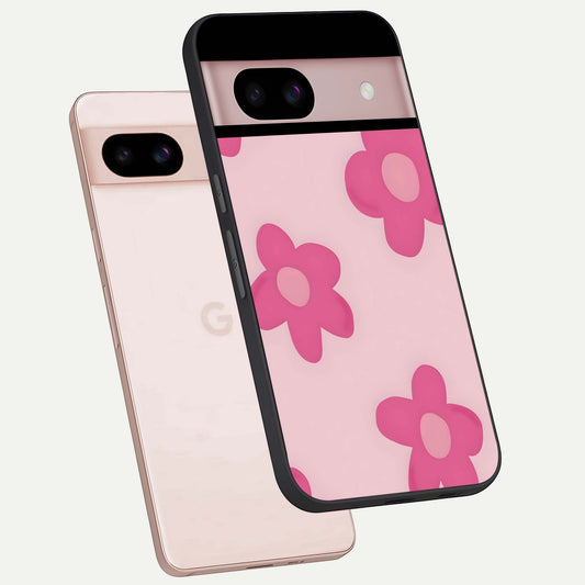  Candy Bloom Dreams phone case For Google Pixel 8 showing premium glass back cover with detailed artwork