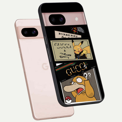  Cartoon Brand Play Mashup phone case For Google Pixel 8 showing premium glass back cover with detailed artwork