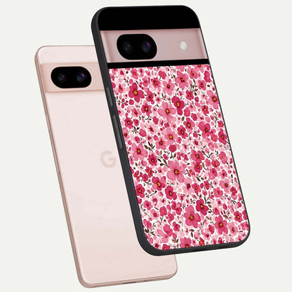  Cherry Blossom Charm phone case For Google Pixel 8 showing premium glass back cover with detailed artwork