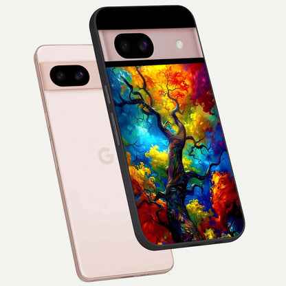 Colorful Soda Bottles phone case For Google Pixel 8 showing premium glass back cover with detailed artwork