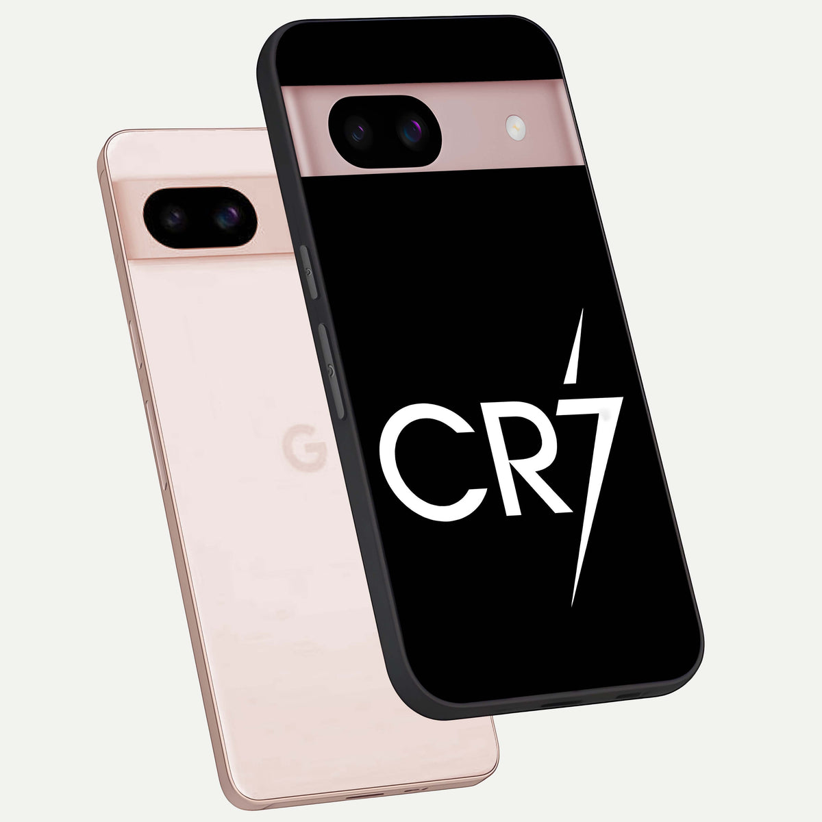  CR7 Elite Strike phone case For Google Pixel 8 showing premium glass back cover with detailed artwork