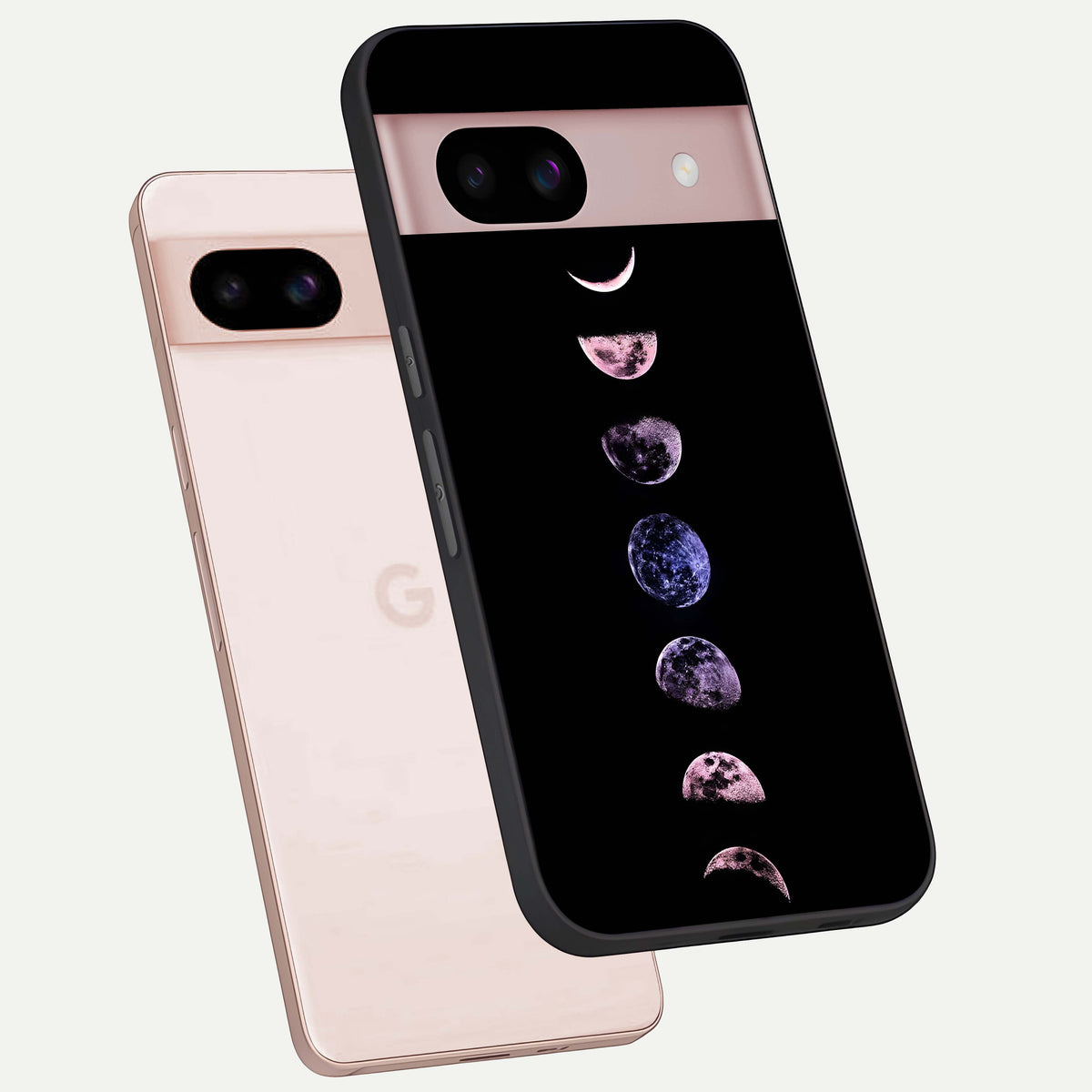  Crimson All Planets phone case For Google Pixel 8 showing premium glass back cover with detailed artwork