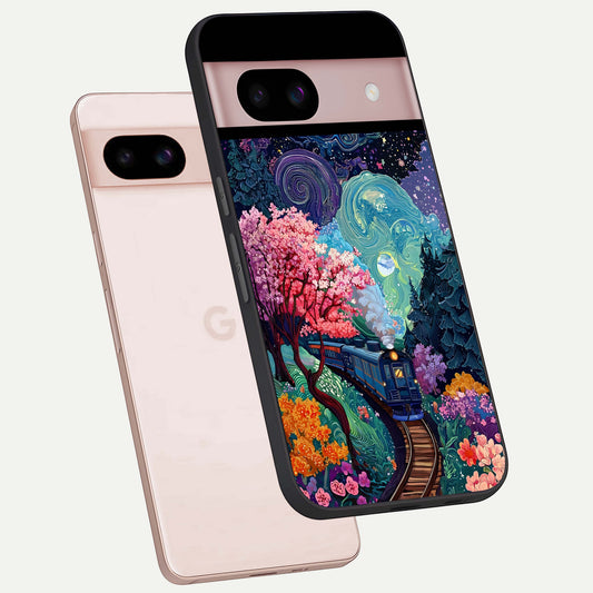  Digital Art phone case For Google Pixel 8 showing premium glass back cover with detailed artwork