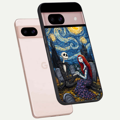  Eternal Night Love phone case For Google Pixel 8 showing premium glass back cover with detailed artwork