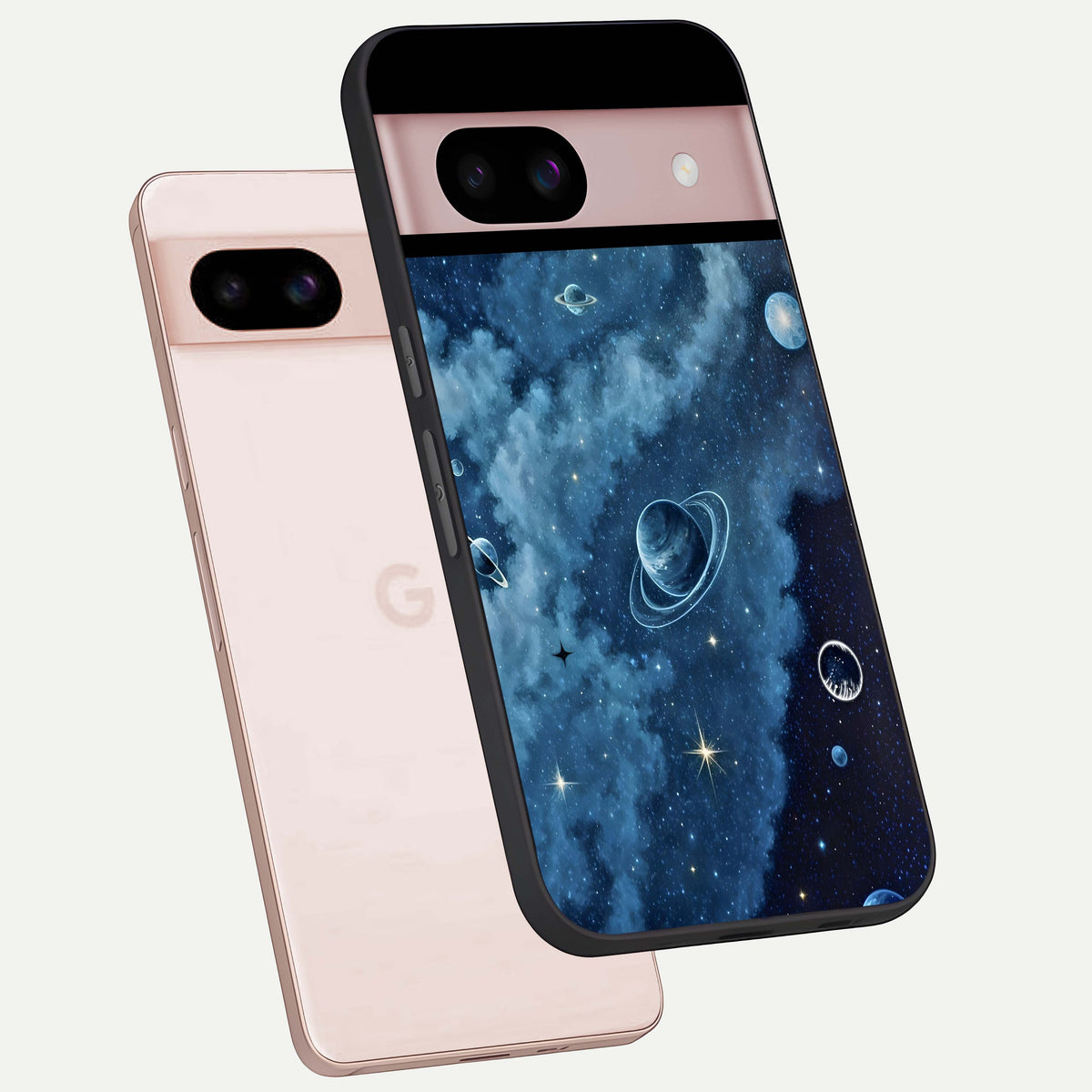  Galaxy Dream Space phone case For Google Pixel 8 showing premium glass back cover with detailed artwork