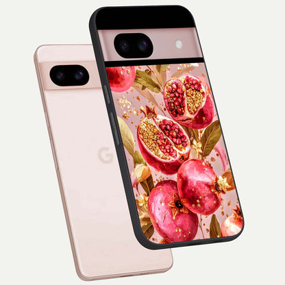  Golden Bloom Glow phone case For Google Pixel 8 showing premium glass back cover with detailed artwork