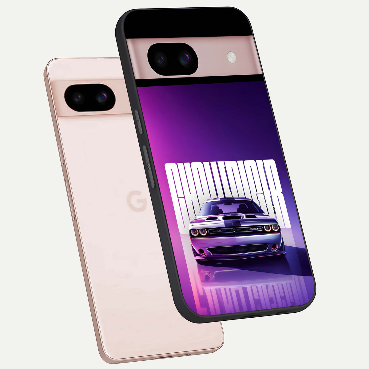  Midnight Muscle Ride phone case For Google Pixel 8 showing premium glass back cover with detailed artwork