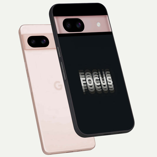  Mono Focus Vision phone case For Google Pixel 8 showing premium glass back cover with detailed artwork
