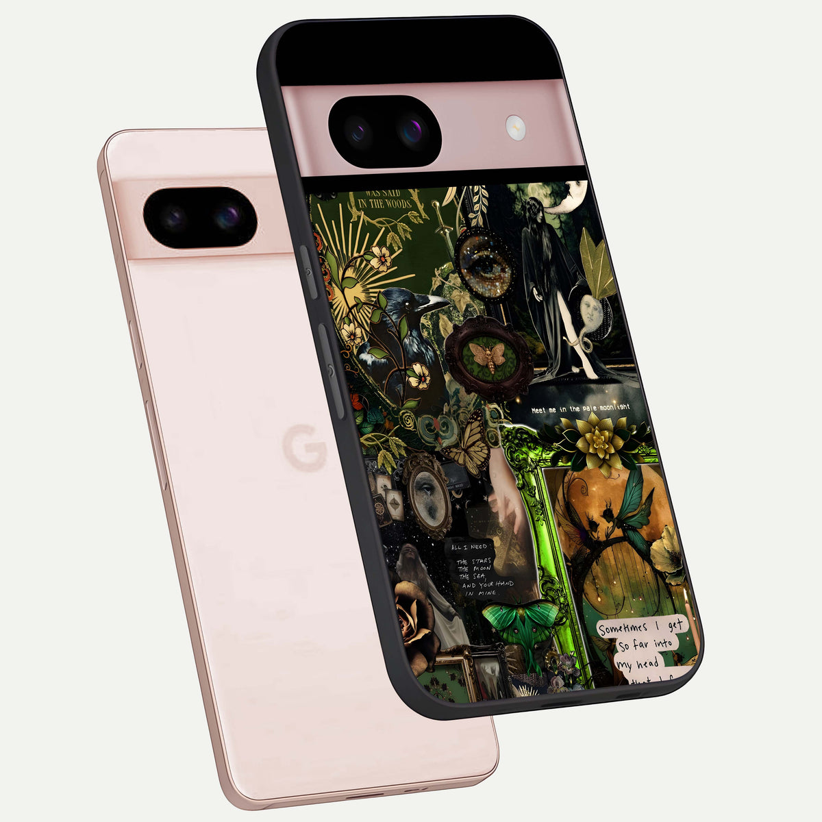  Mystic Woods Secret phone case For Google Pixel 8 showing premium glass back cover with detailed artwork