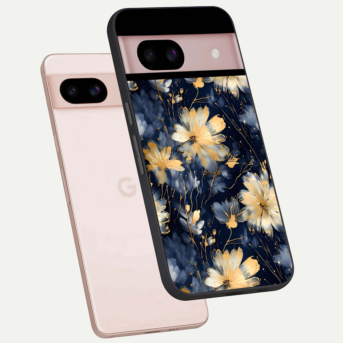  Royal Petal Dream phone case For Google Pixel 8 showing premium glass back cover with detailed artwork
