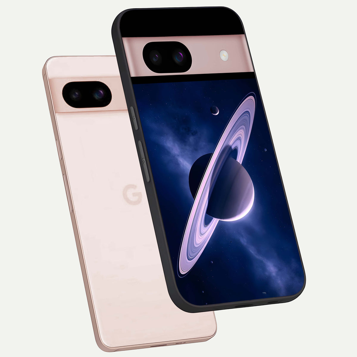  Saturn Ring Mystique phone case For Google Pixel 8 showing premium glass back cover with detailed artwork