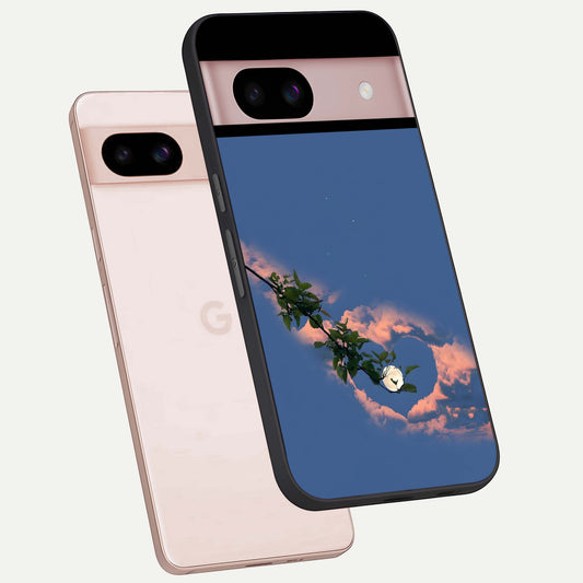  Sky Under Tree phone case For Google Pixel 8 showing premium glass back cover with detailed artwork