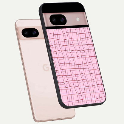  Soft Grid Bliss phone case For Google Pixel 8 showing premium glass back cover with detailed artwork