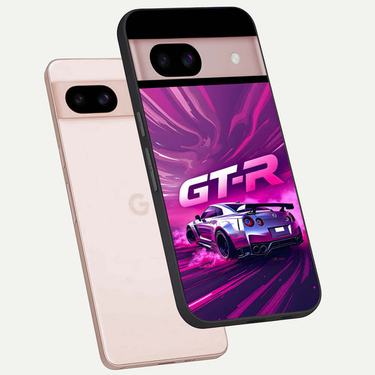  Speed Drift Legend phone case For Google Pixel 8 showing premium glass back cover with detailed artwork