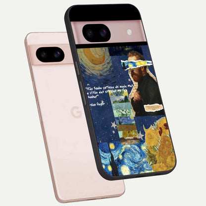  Starry Dream Vision phone case For Google Pixel 8 showing premium glass back cover with detailed artwork