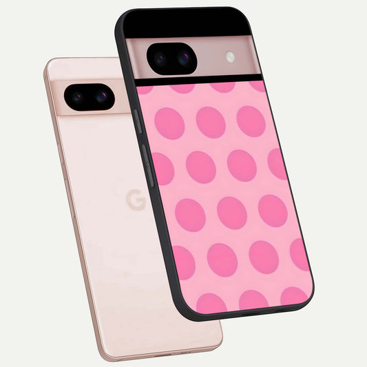  Sweet Dot Dreams phone case For Google Pixel 8 showing premium glass back cover with detailed artwork