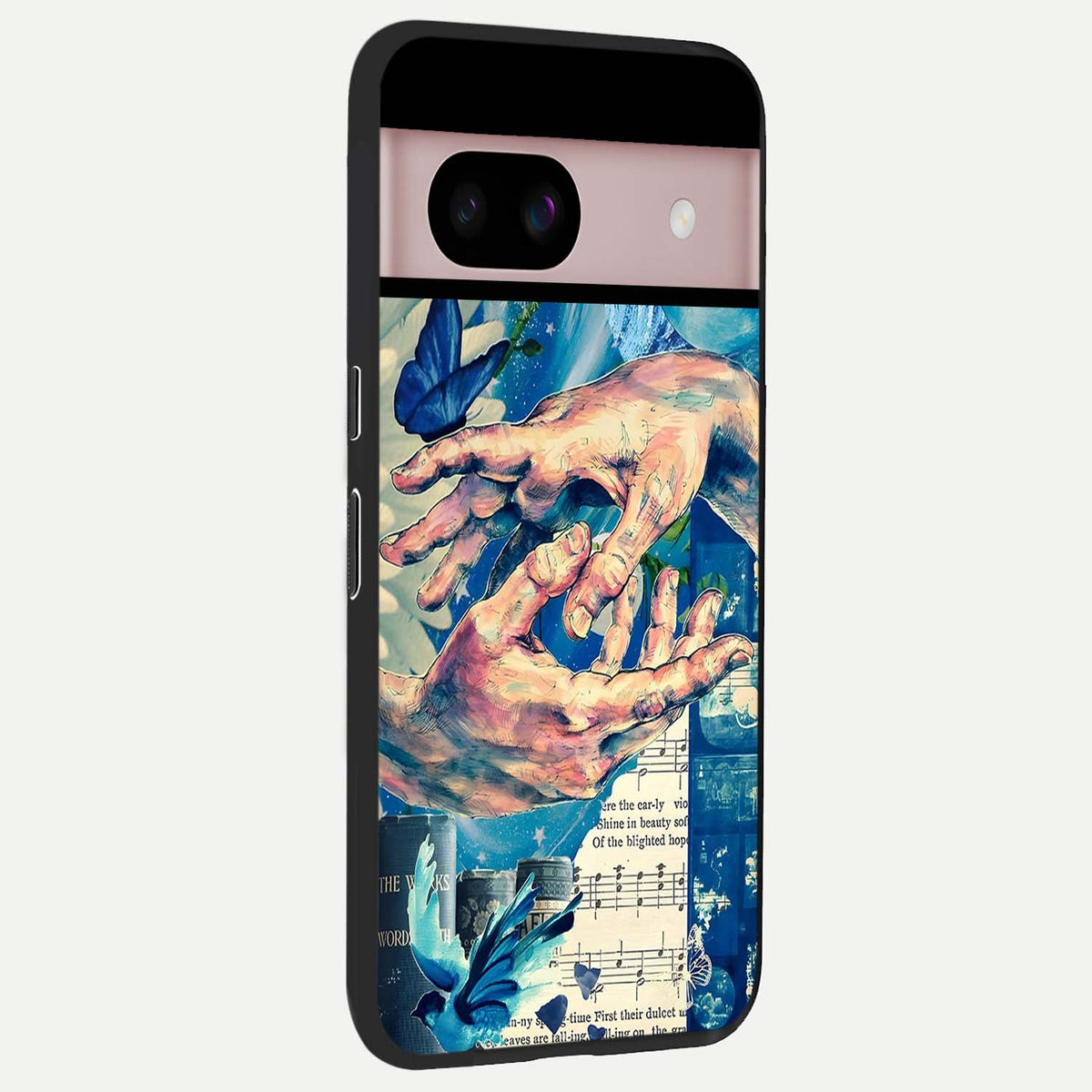  Aesthetic Divider back cover For Google Pixel 8 slim fit glass case with vibrant aesthetic design