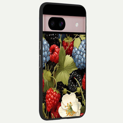  Berry Bloom Charm back cover For Google Pixel 8 slim fit glass case with vibrant aesthetic design