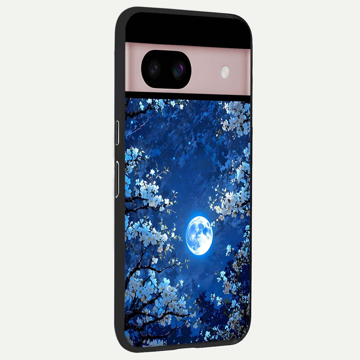  Blossom Moonlight Sky back cover For Google Pixel 8 slim fit glass case with vibrant aesthetic design
