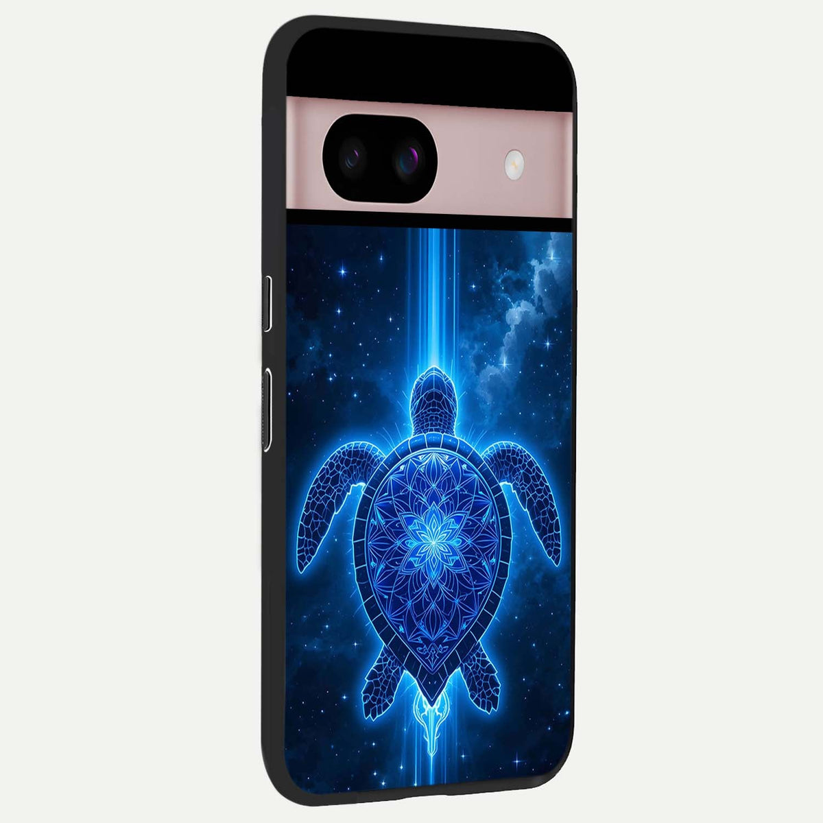  Blue Galaxy Turtle back cover For Google Pixel 8 slim fit glass case with vibrant aesthetic design
