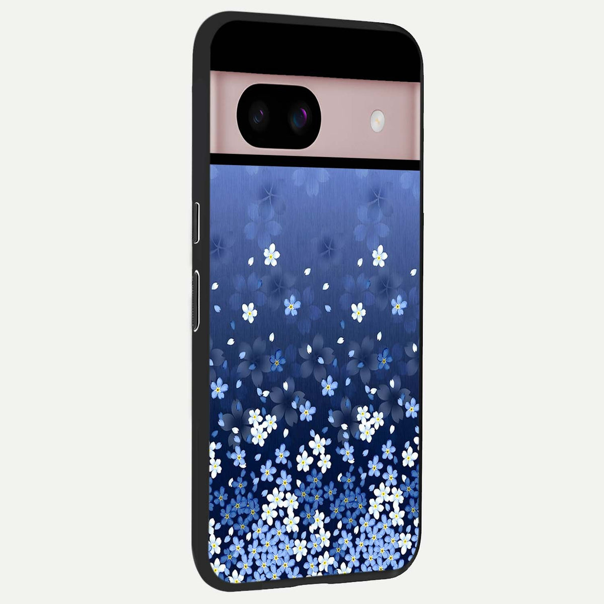  Blue Starry back cover For Google Pixel 8 slim fit glass case with vibrant aesthetic design