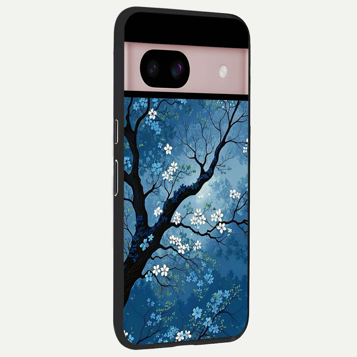  Blue Tree Serenity back cover For Google Pixel 8 slim fit glass case with vibrant aesthetic design