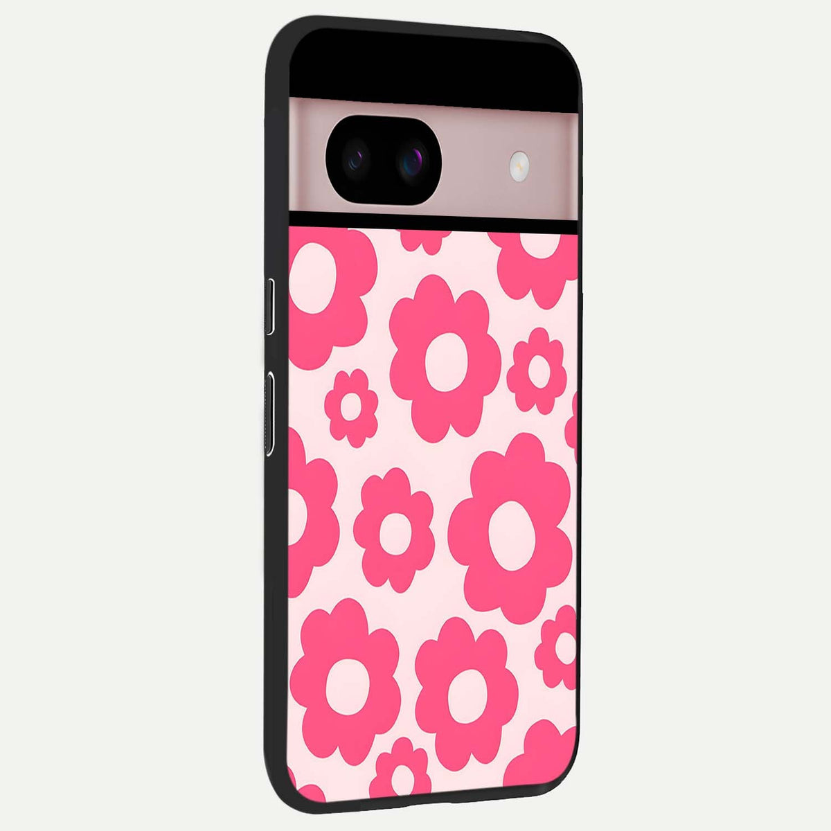  Blush Flower Pop back cover For Google Pixel 8 slim fit glass case with vibrant aesthetic design