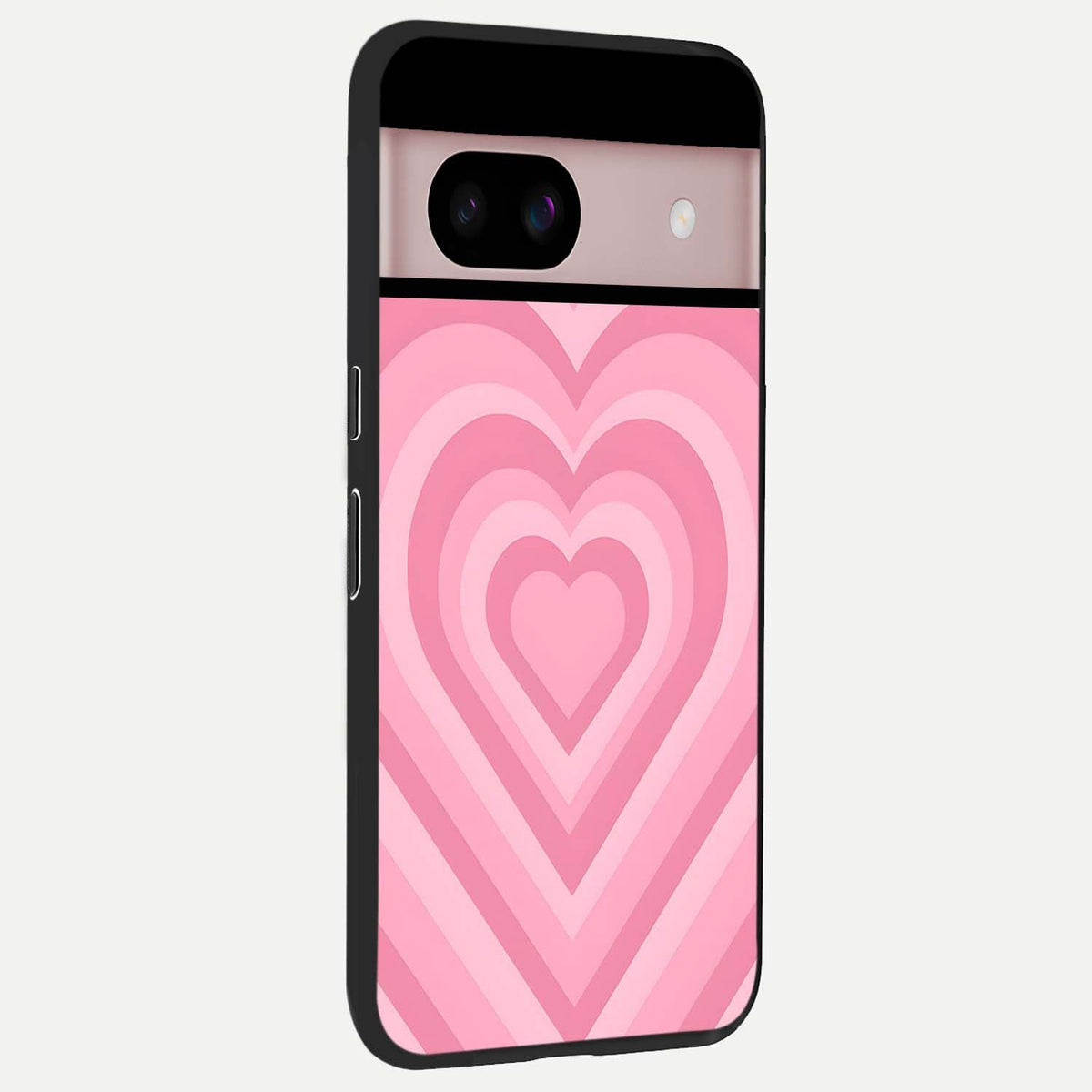  Blush Heart Waves back cover For Google Pixel 8 slim fit glass case with vibrant aesthetic design