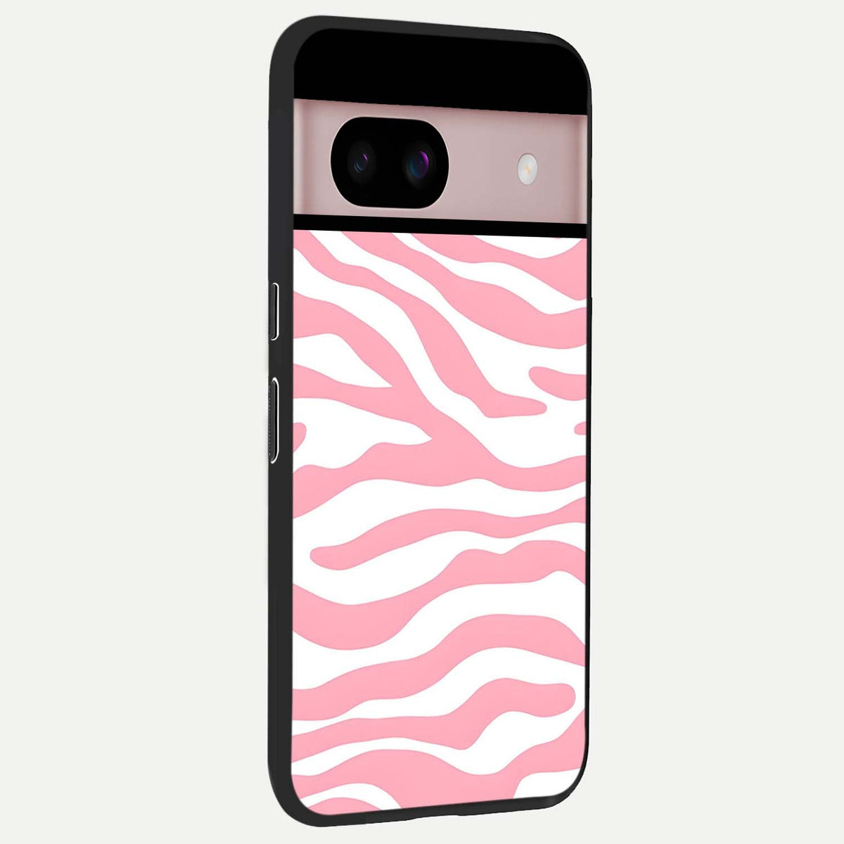  Blush Zebra Flow back cover For Google Pixel 8 slim fit glass case with vibrant aesthetic design