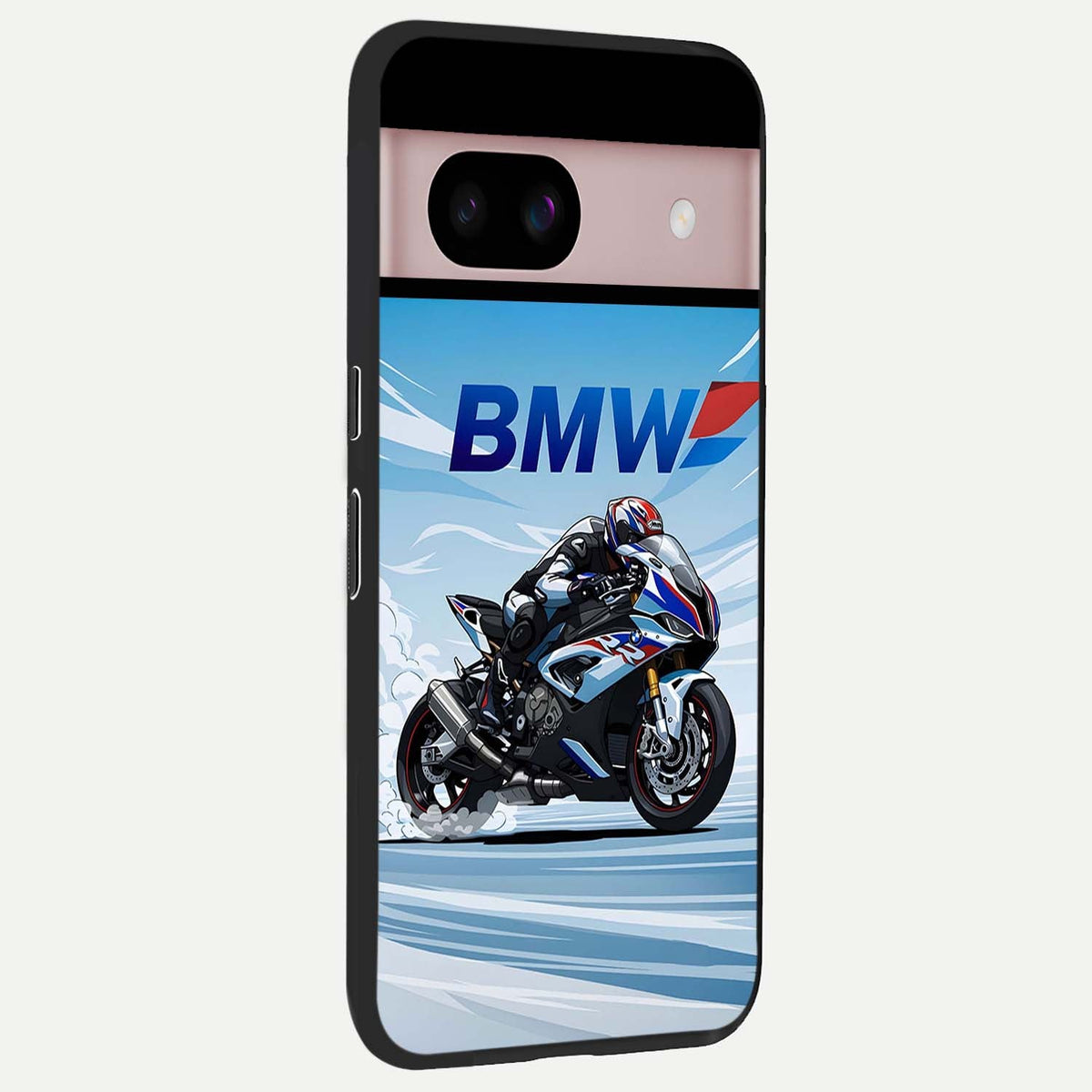  BMW Power Drift back cover For Google Pixel 8 slim fit glass case with vibrant aesthetic design