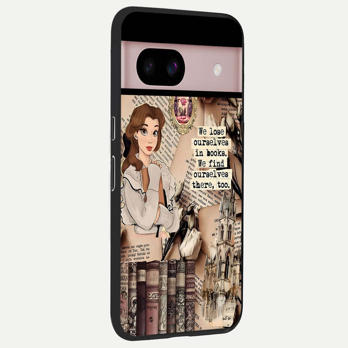  Bookish Dream World back cover For Google Pixel 8 slim fit glass case with vibrant aesthetic design