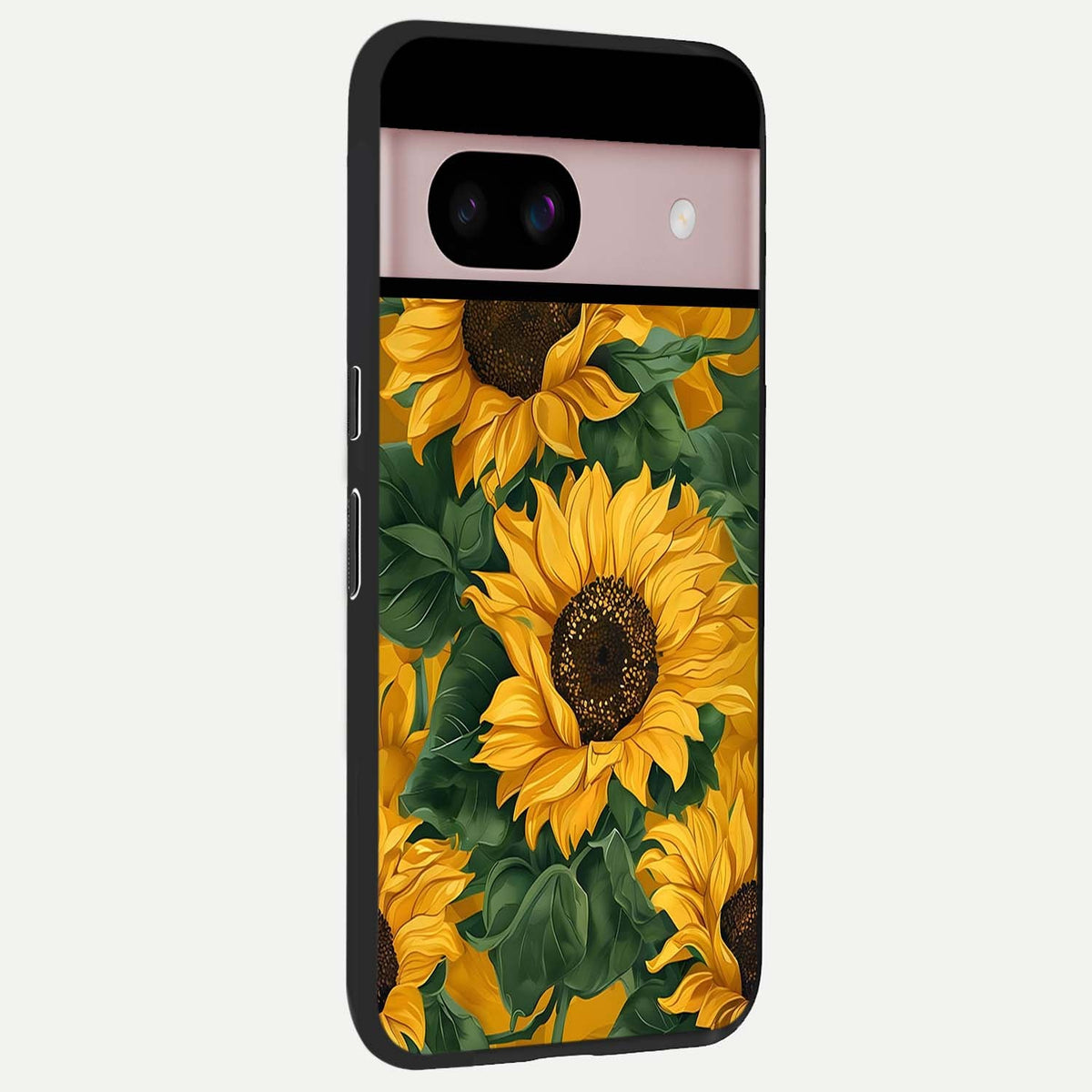  Bright Sunflower Bloom back cover For Google Pixel 8 slim fit glass case with vibrant aesthetic design