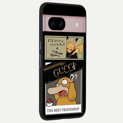  Cartoon Brand Play Mashup back cover For Google Pixel 8 slim fit glass case with vibrant aesthetic design