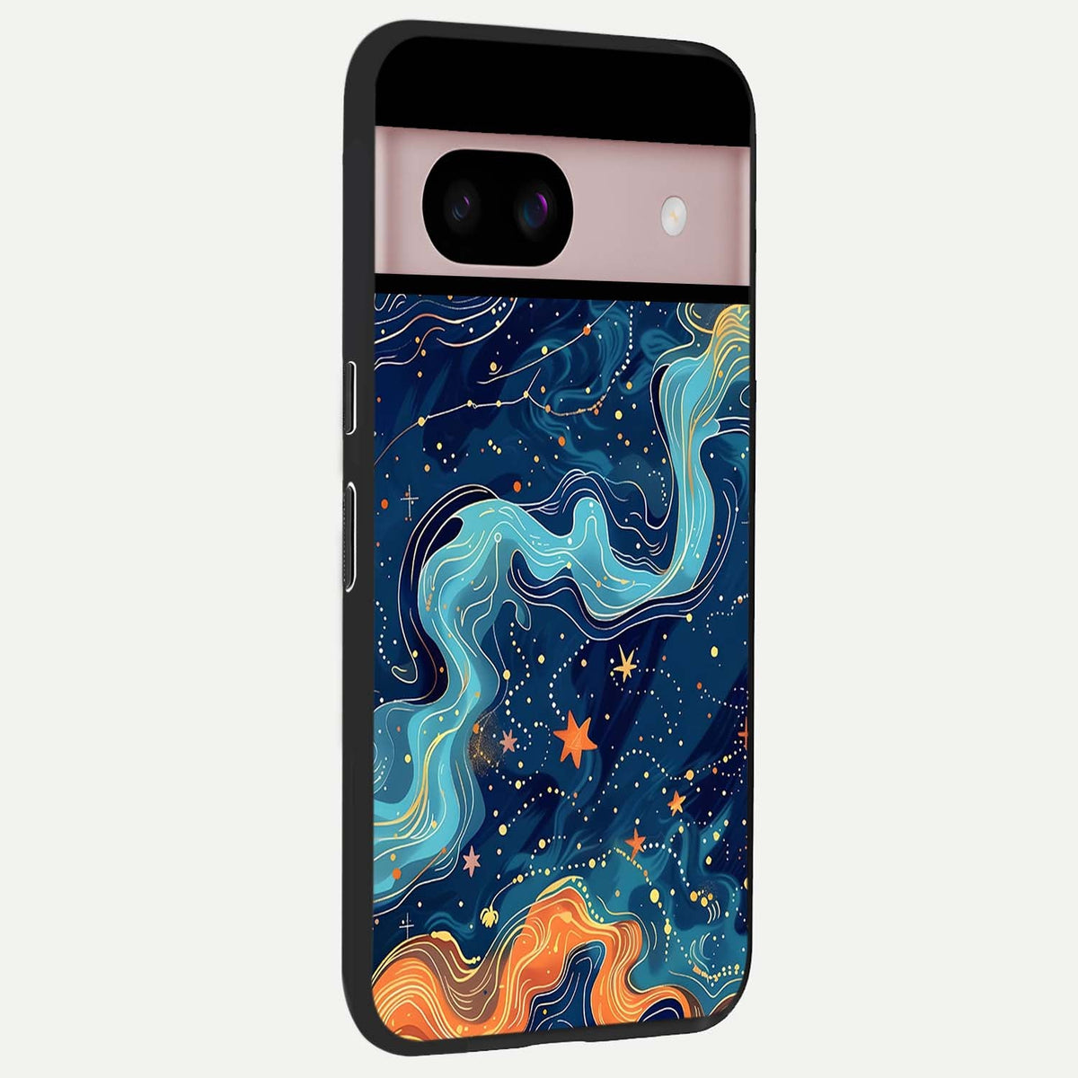  Celestial Dream Flow back cover For Google Pixel 8 slim fit glass case with vibrant aesthetic design