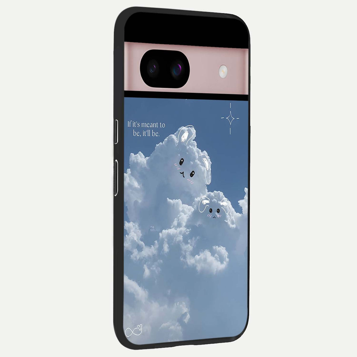  Cloud Bunny Dreams back cover For Google Pixel 8 slim fit glass case with vibrant aesthetic design
