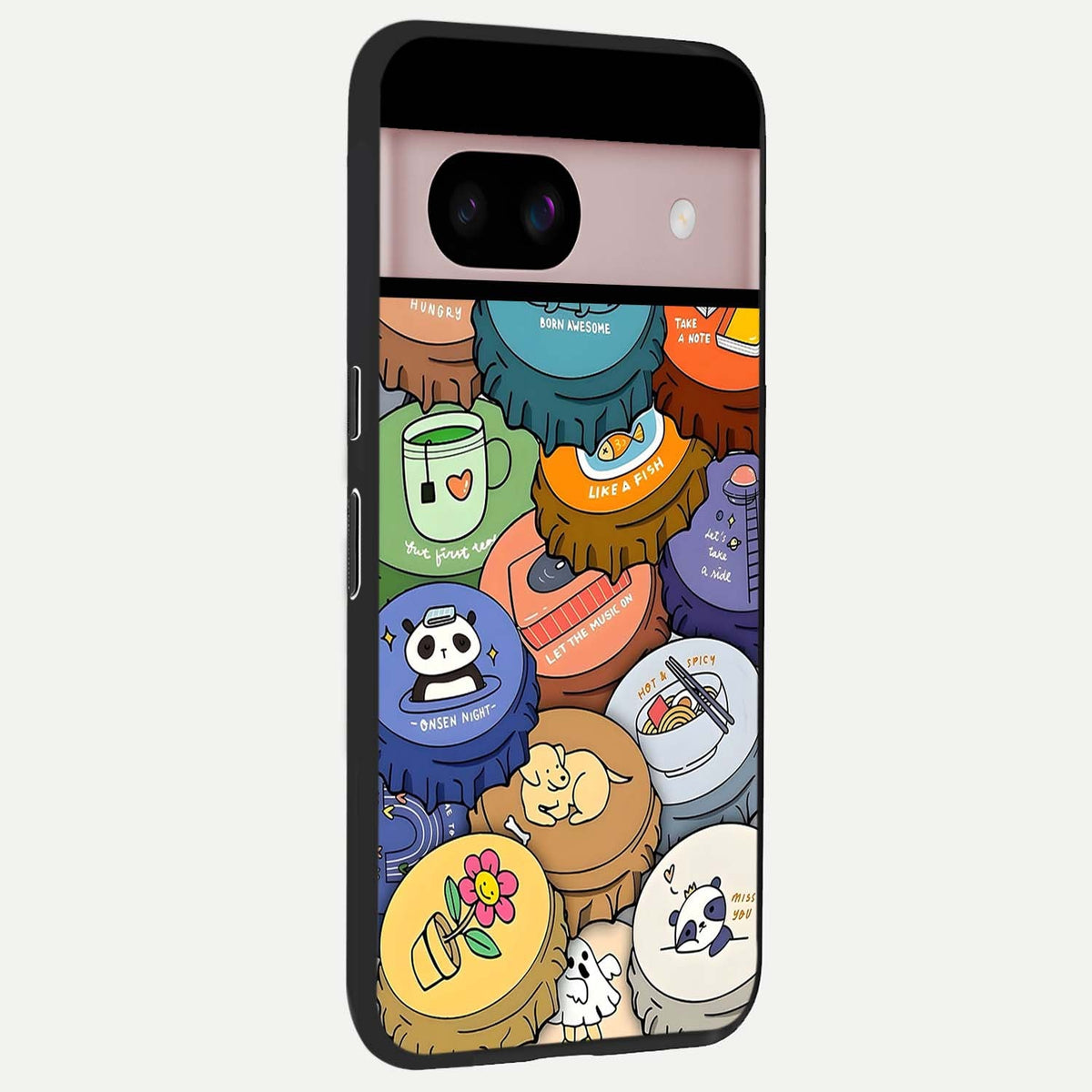  Coins Patterns back cover For Google Pixel 8 slim fit glass case with vibrant aesthetic design