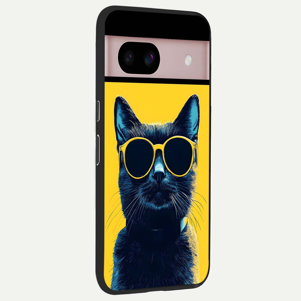  Cool Cat Vibes back cover For Google Pixel 8 slim fit glass case with vibrant aesthetic design