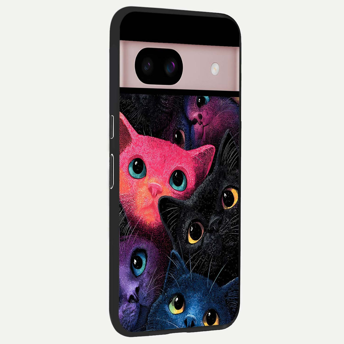  Cosmic Cats Dreams back cover For Google Pixel 8 slim fit glass case with vibrant aesthetic design