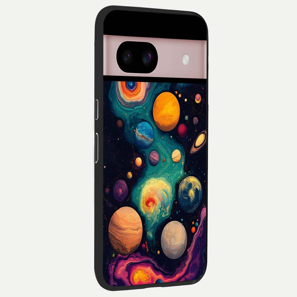  Cosmic Planet Journey back cover For Google Pixel 8 slim fit glass case with vibrant aesthetic design