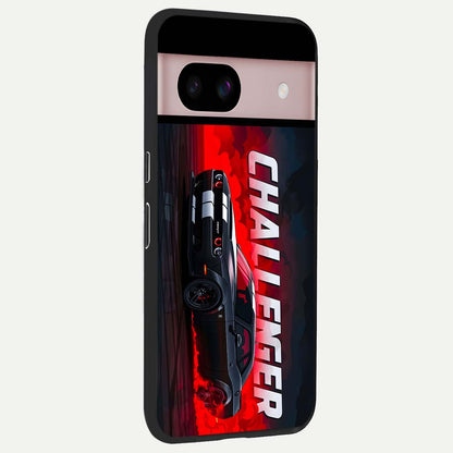  Crimson Challenger Fury back cover For Google Pixel 8 slim fit glass case with vibrant aesthetic design