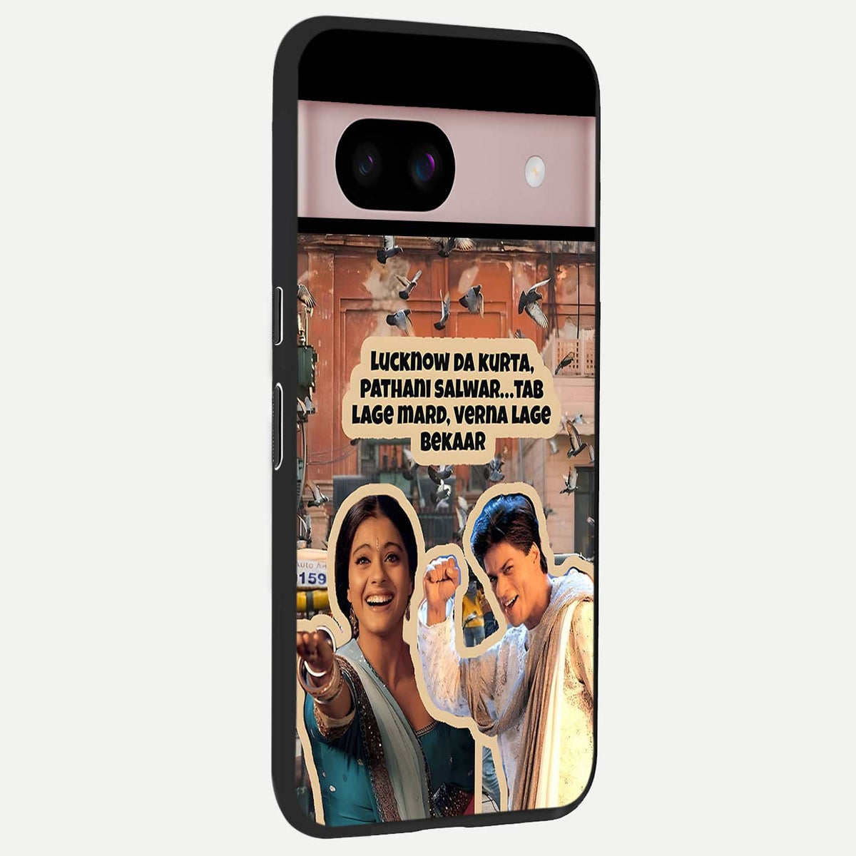  Desi Retro Vibes back cover For Google Pixel 8 slim fit glass case with vibrant aesthetic design
