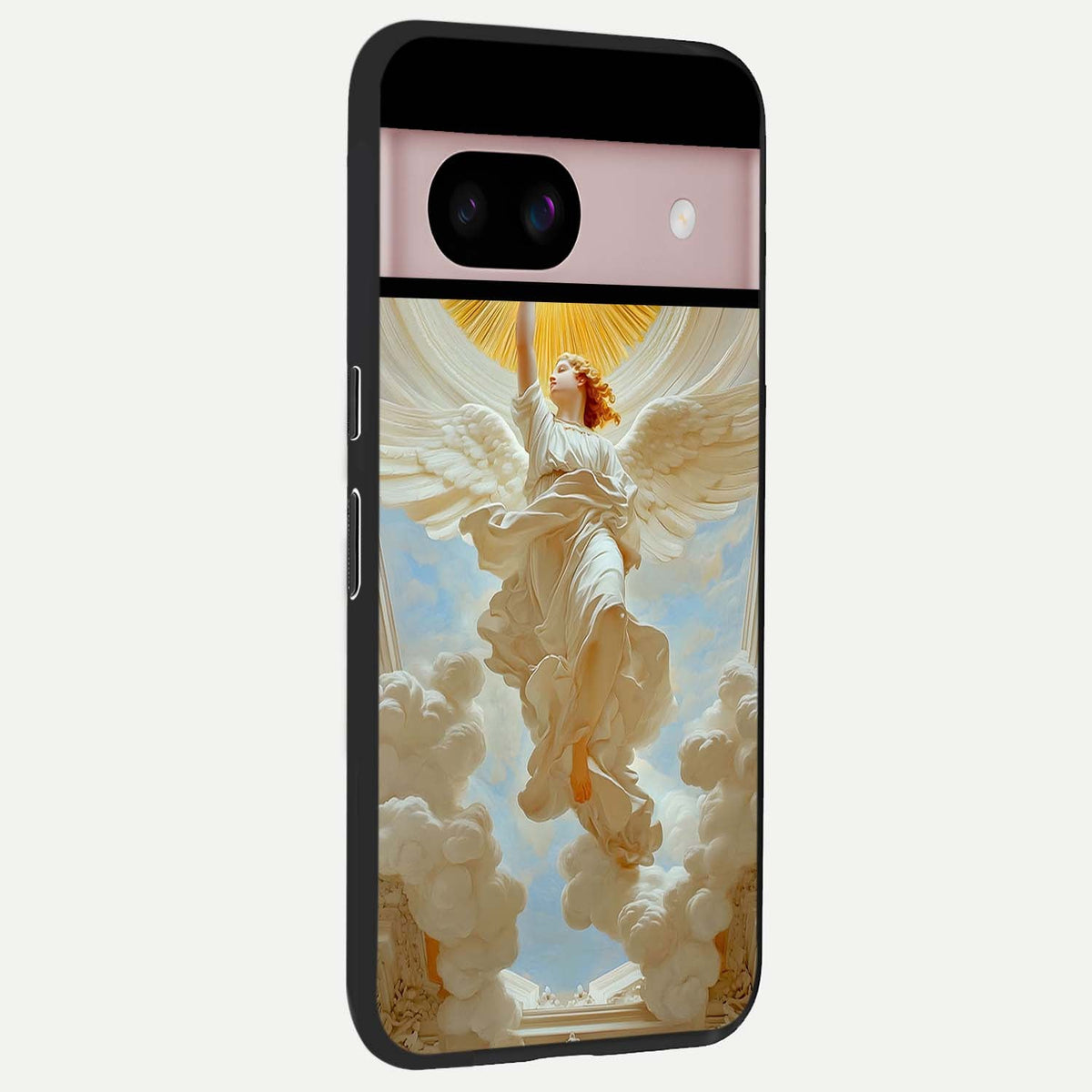  Divine Light Angel back cover For Google Pixel 8 slim fit glass case with vibrant aesthetic design