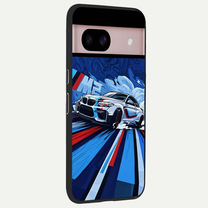  Drift Power Rush back cover For Google Pixel 8 slim fit glass case with vibrant aesthetic design